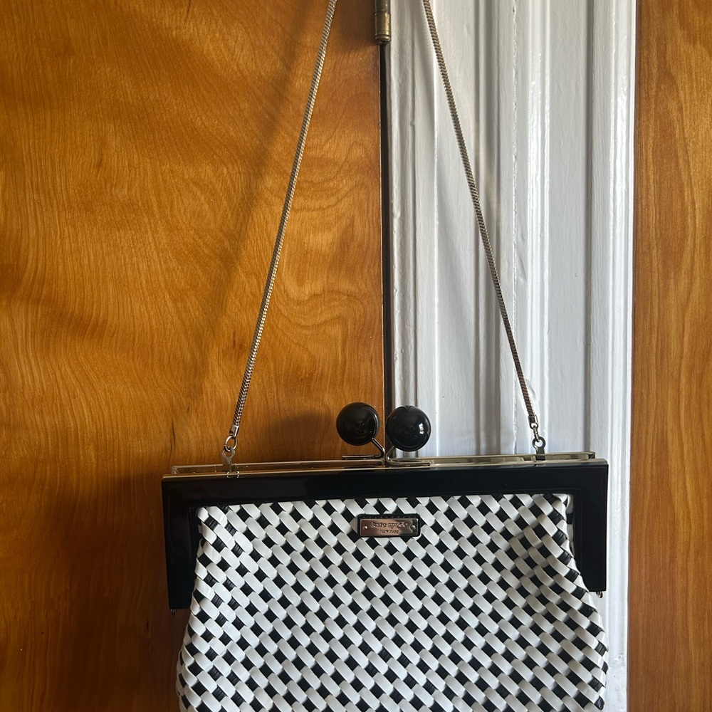 Kate Spade Black and White Clutch Bag